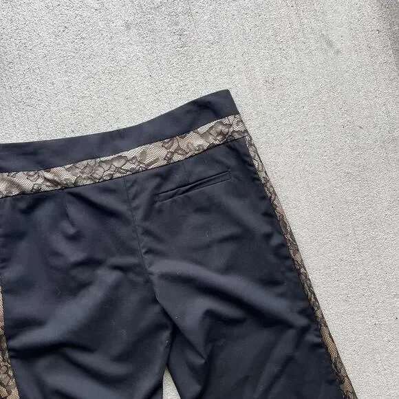 DEADSTOCK Vintage Y2K Diane Von Furstenberg Malcolm PantLow Rise Wool Silk Lace - Picture 7 of 13